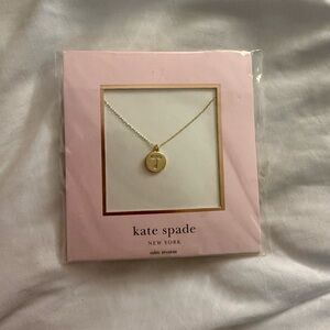 Kate Spade Gold Pendant Letter T Necklace